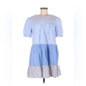 English Factory Blue and White Striped Dress
